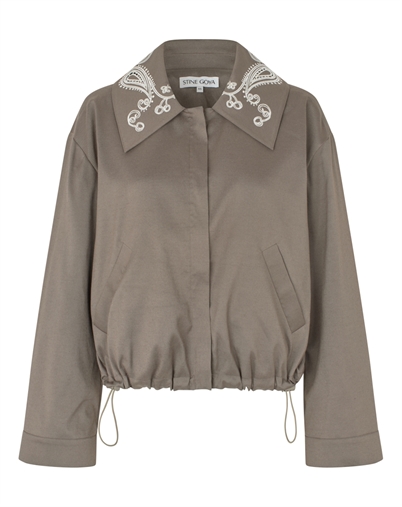 Stine Goya - Blouson Eyelet Bomber Jakke - Cherries On A Paisley